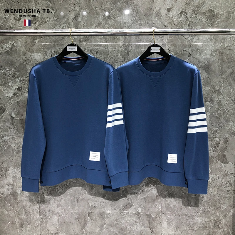 

TB Sweater for Men and Women Lovers Japanese and Korean Trendy Cardigan Coat Hoodie Top Stars Same Sports Yarn Dyed Four Bars