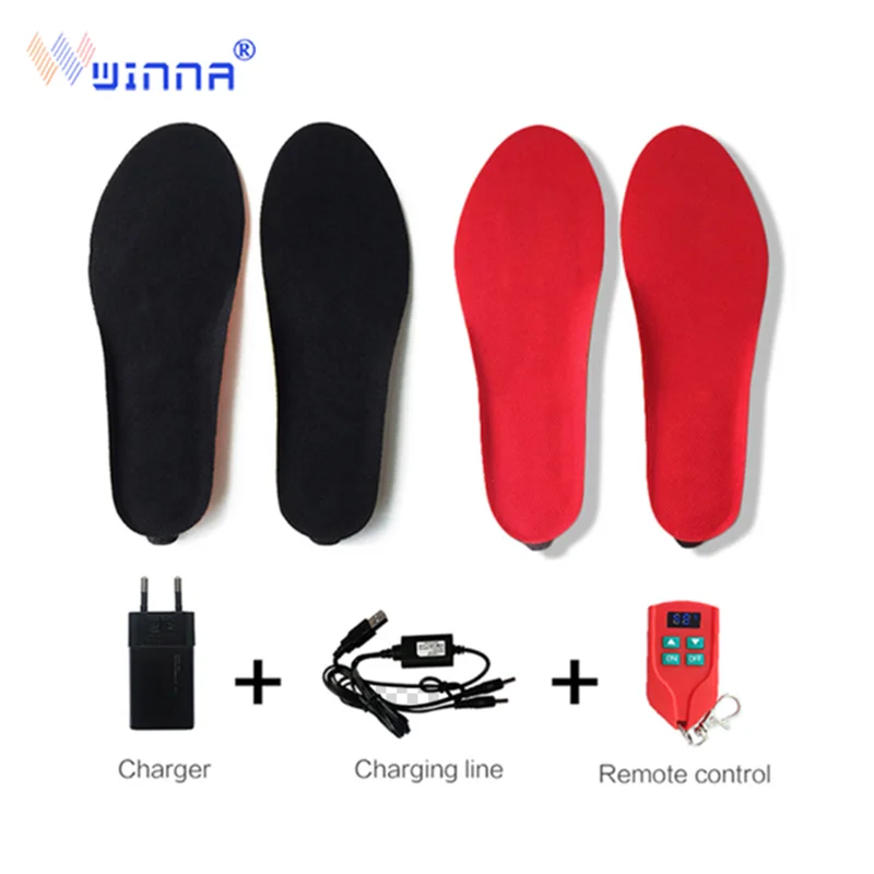 2000mAh winter unisex USB electric heating insole with remote control heating insole, best outdoor sports ski camping shoes