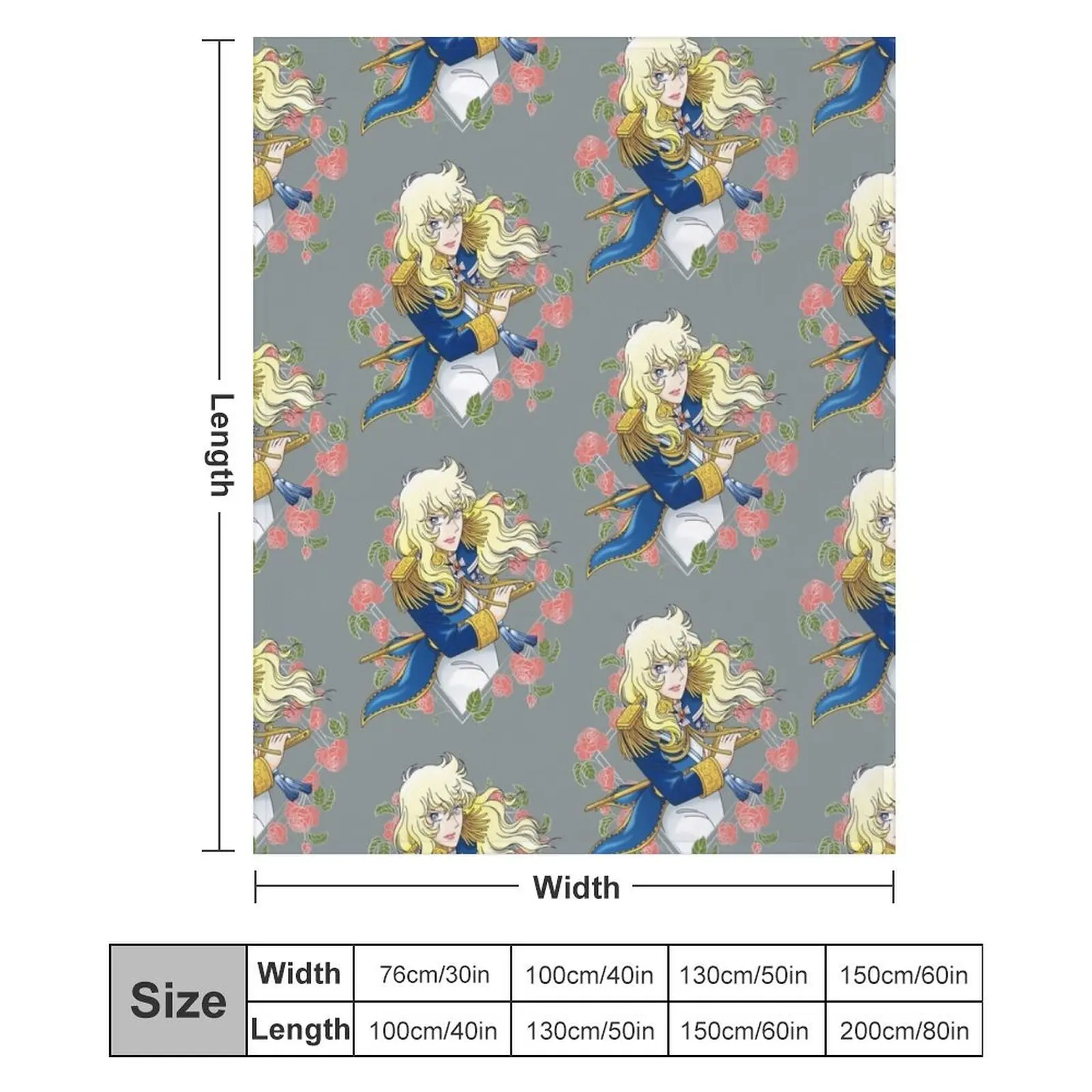 Оскар Fran?ois de Jarjayes (Синяя редактирование. 2021) Плед Тетры теплые зимние Одеяла Retros