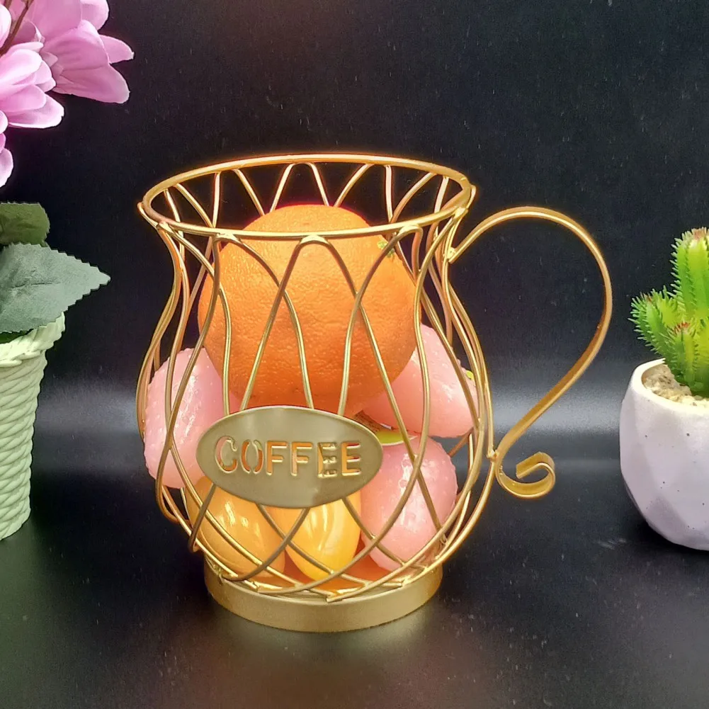 

Хранение кофейных капсул корзина для кофейной чашки, корзина, винтажный органайзер для кофейных капсул, черный держатель для дома, кафе, оте...