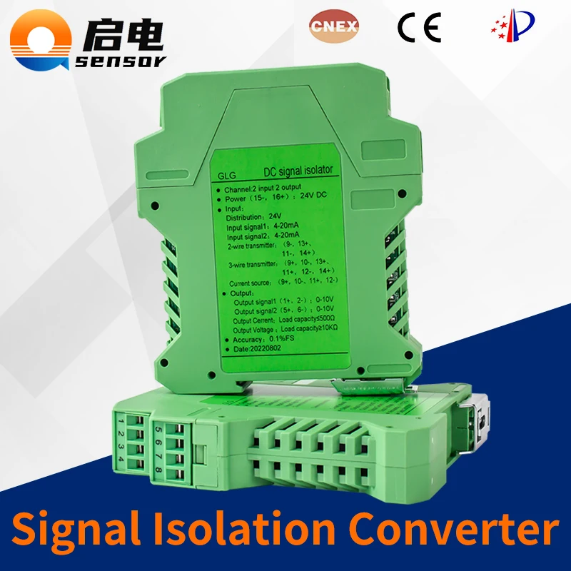 

4 20mA 0 10V Signal Isolator Mulit Channels 1 In 1 Out Industiral Analog Signal Converter DC24V Power
