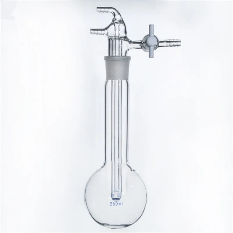 

250 мл 29 # лабораторная стеклянная микро сублимационная фляга с стопкоком