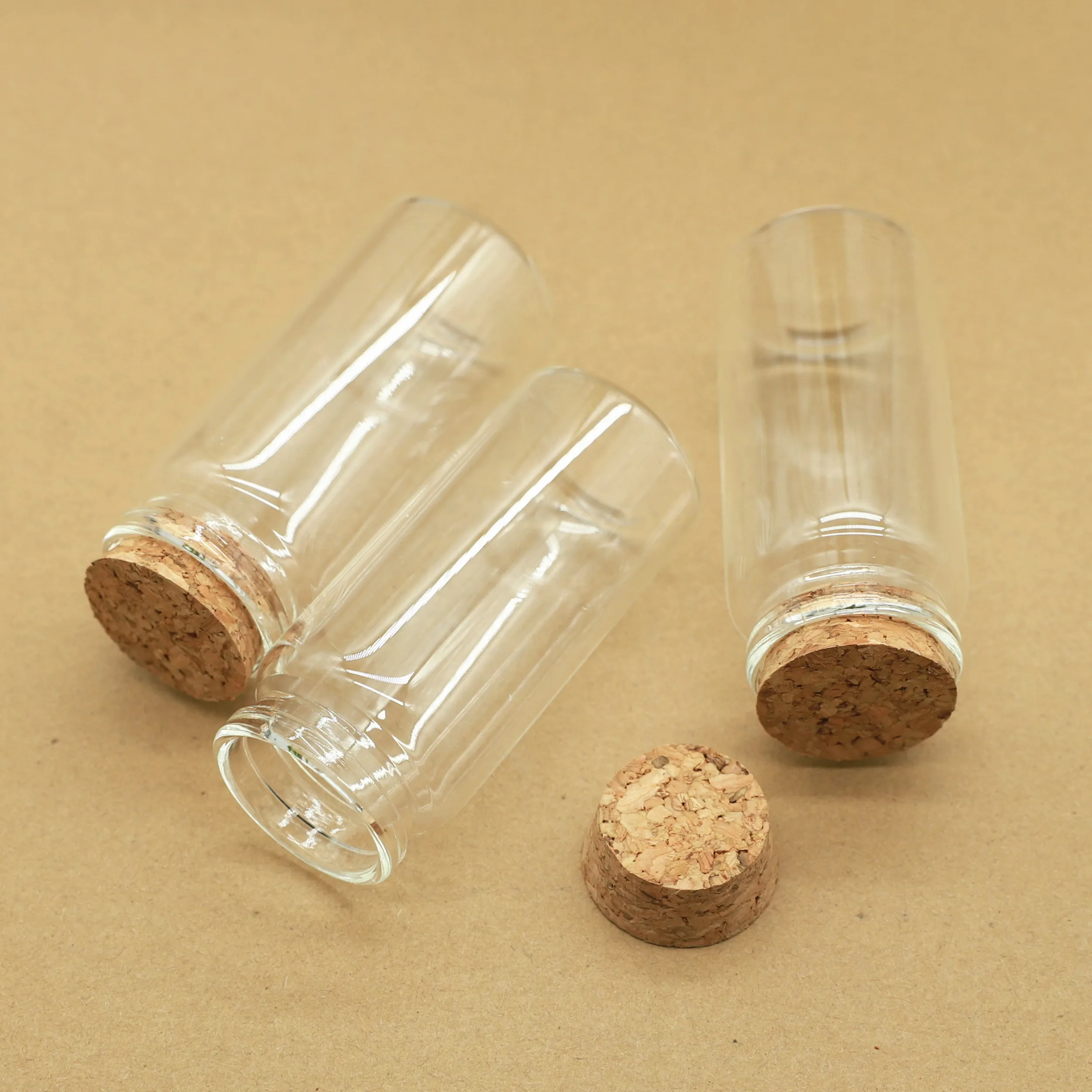 

24 Pieces Glass Bottles 37*80mm 60mlMini Storage tiny Jar for Spice Corks spicy Bottle Candy Containers Vials With Cork Stopper