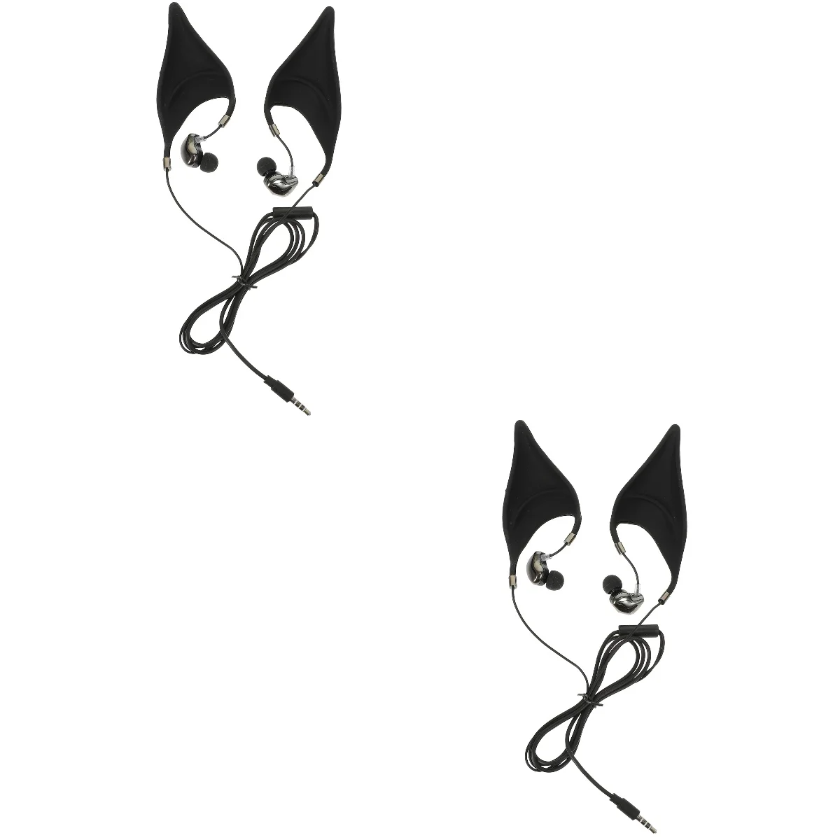 

2pcs Wired Earbud with Mic In-Ear Earbud Elves Ear Headphone for Computer