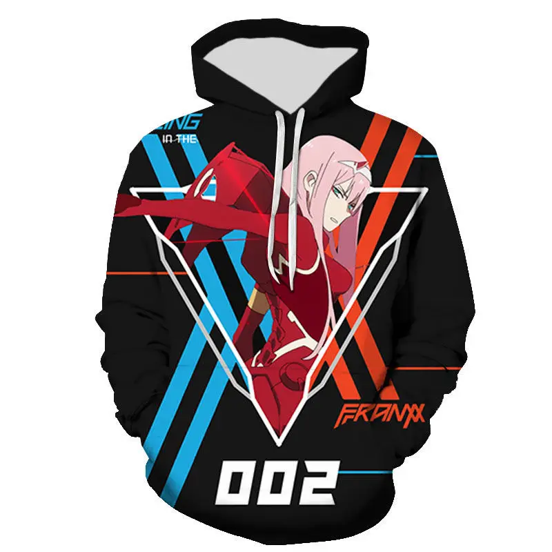 

Детские толстовки DARLING in the FRANXX, толстовки с 3D рисунком из аниме, для мужчин, с длинным рукавом, осенние женские топы