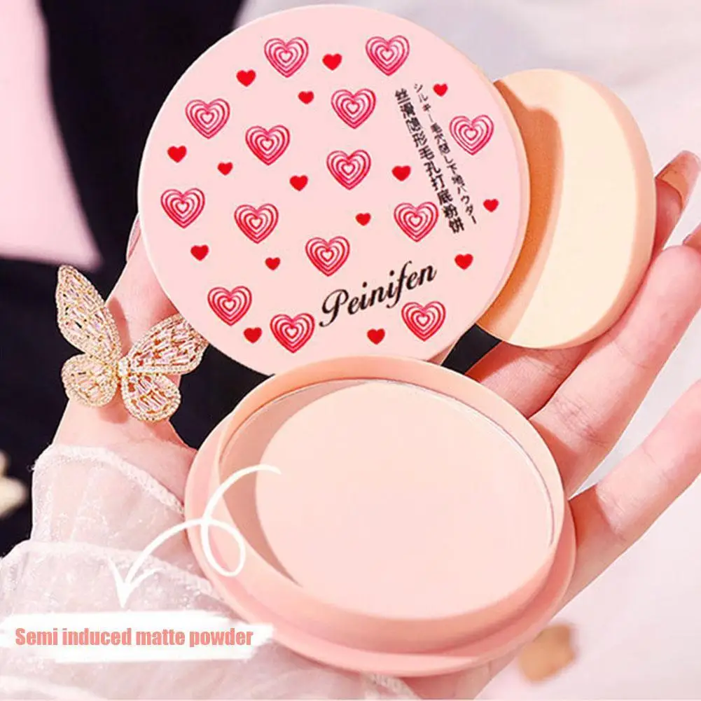 

Silky Matte Pressed Powder Invisible Pores Light Transparent Setting Control Makeup Base Waterproof Oil Powder Face Conceal A5W3