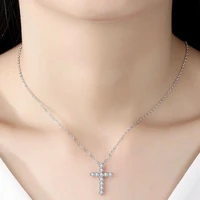 hoyon cross necklace laaa grade zircon micro set pendant for women delicate pendant plated with eco friendly 18k real gold color
