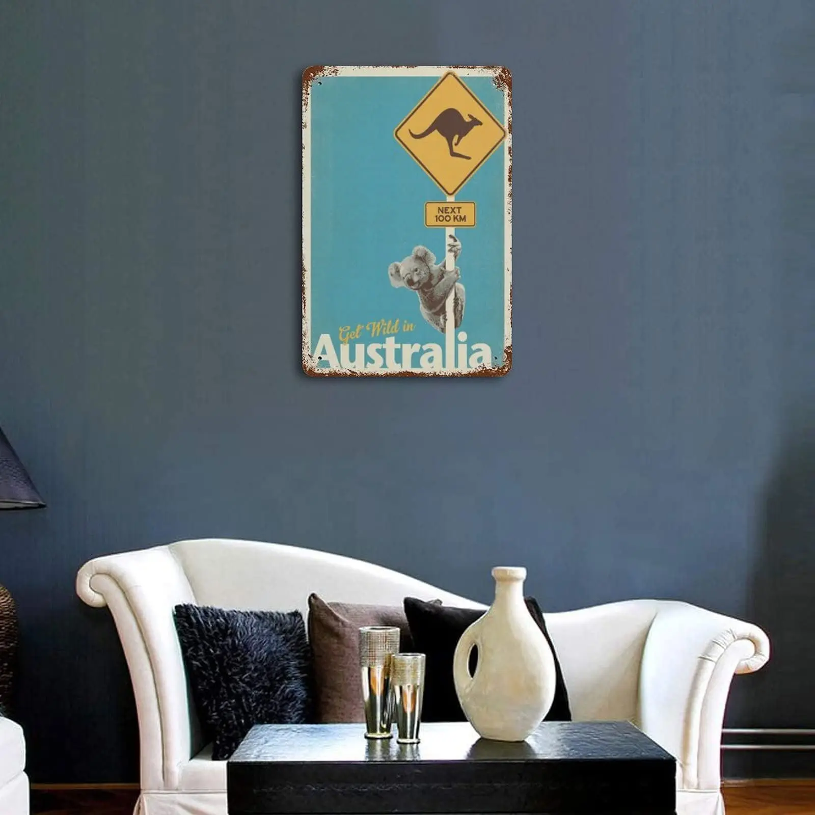 Винтажный Ретро-знак с изображением Австралии Океании геометрической зоны