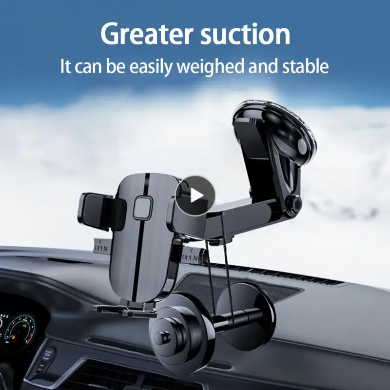 

Car Phone Holder Multifunctional Telescopic Air Outlet Bracket 360 Degree Rotation Universal Suction Cup Bracket Car Accessories