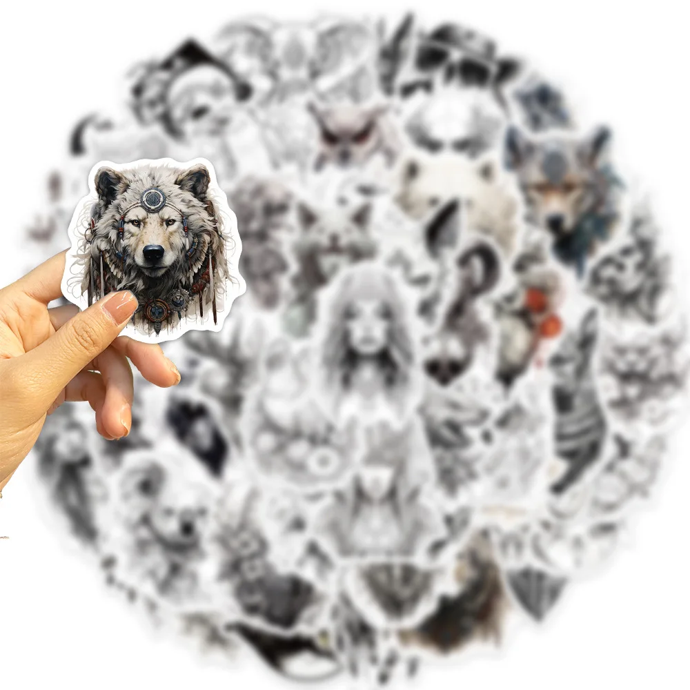 

10/50 шт. черно-белые готические наклейки в виде ведьмы, животные, эстетические наклейки Ins, наклейки «сделай сам» для телефона, ноутбука, багажа, скейтборда, детская игрушка