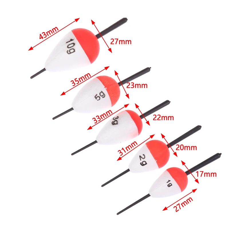 5Pcs Foam Fishing Floats Upgraded EVA Bait Buoys 3g/5g/10g Buoy Flotador Accessories Tackle