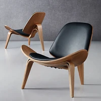 nordic style three legged shell chair ash plywood fabric upholstery living room furniture modern lounge shell chairs replica
