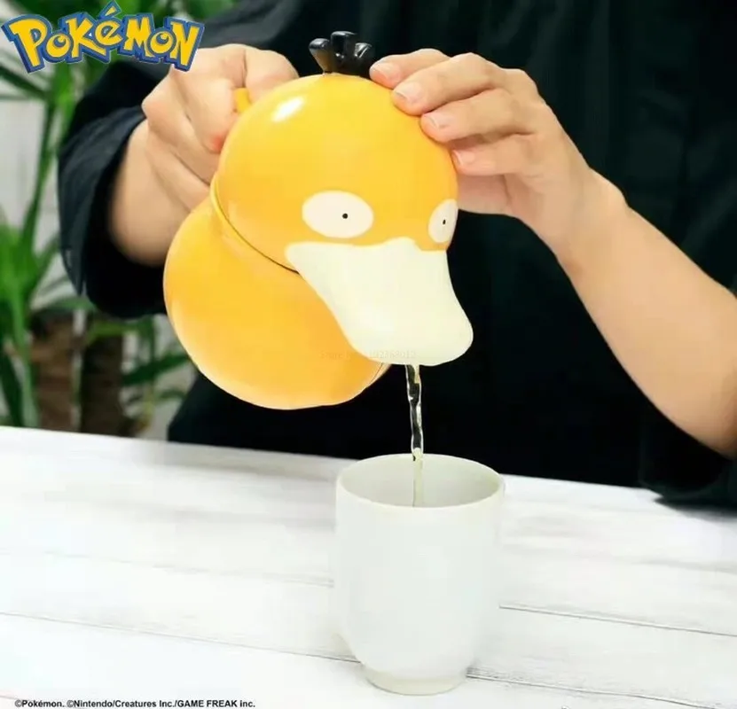 

Pokemon Psyduck Water Cup Japan Animation Surroundings Ceramic Teapot Cute Kettle Cartoon Shaped Cup Kawaii Children Gift