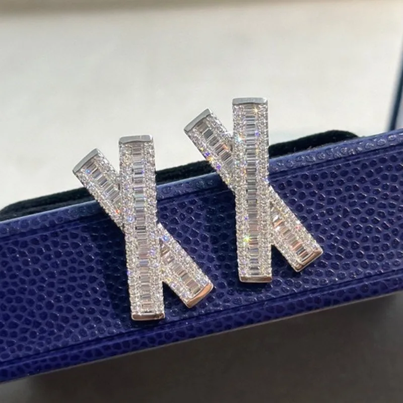 Серьги из стерлингового серебра 925 пробы с трапециевидными квадратными