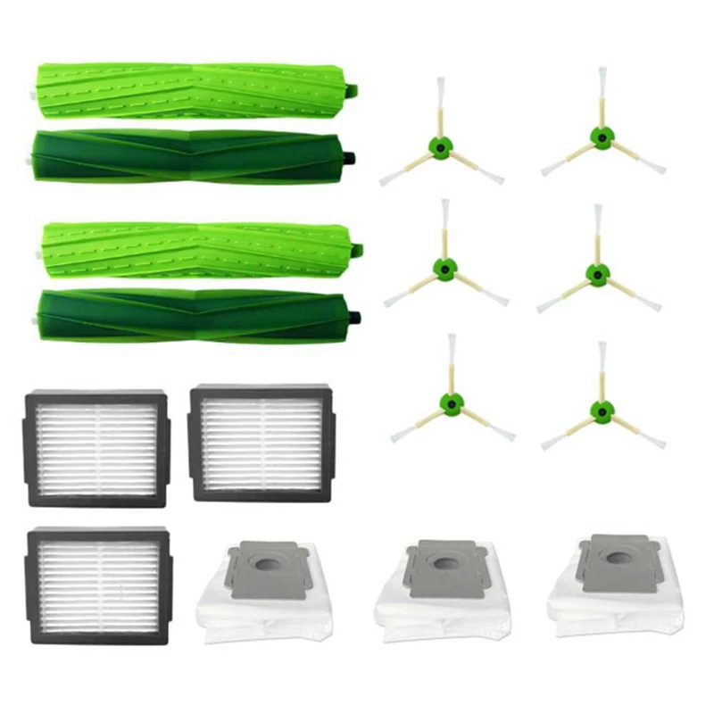 

Сменная роликовая щетка для робота-пылесоса Irobot Roomba I7 + E5 E6, фильтр НЕРА, боковая