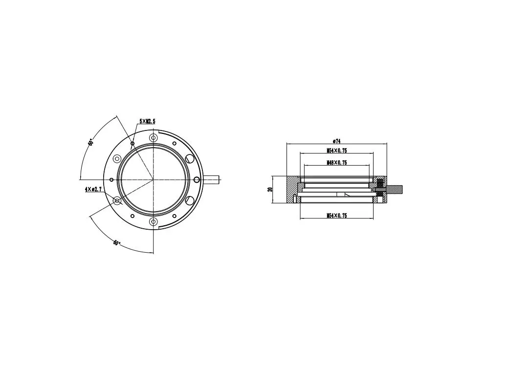 ToupTek Astronomy 2-дюймовый ящик для фильтра от M48 до M54 фильтр фотографии глубокого неба