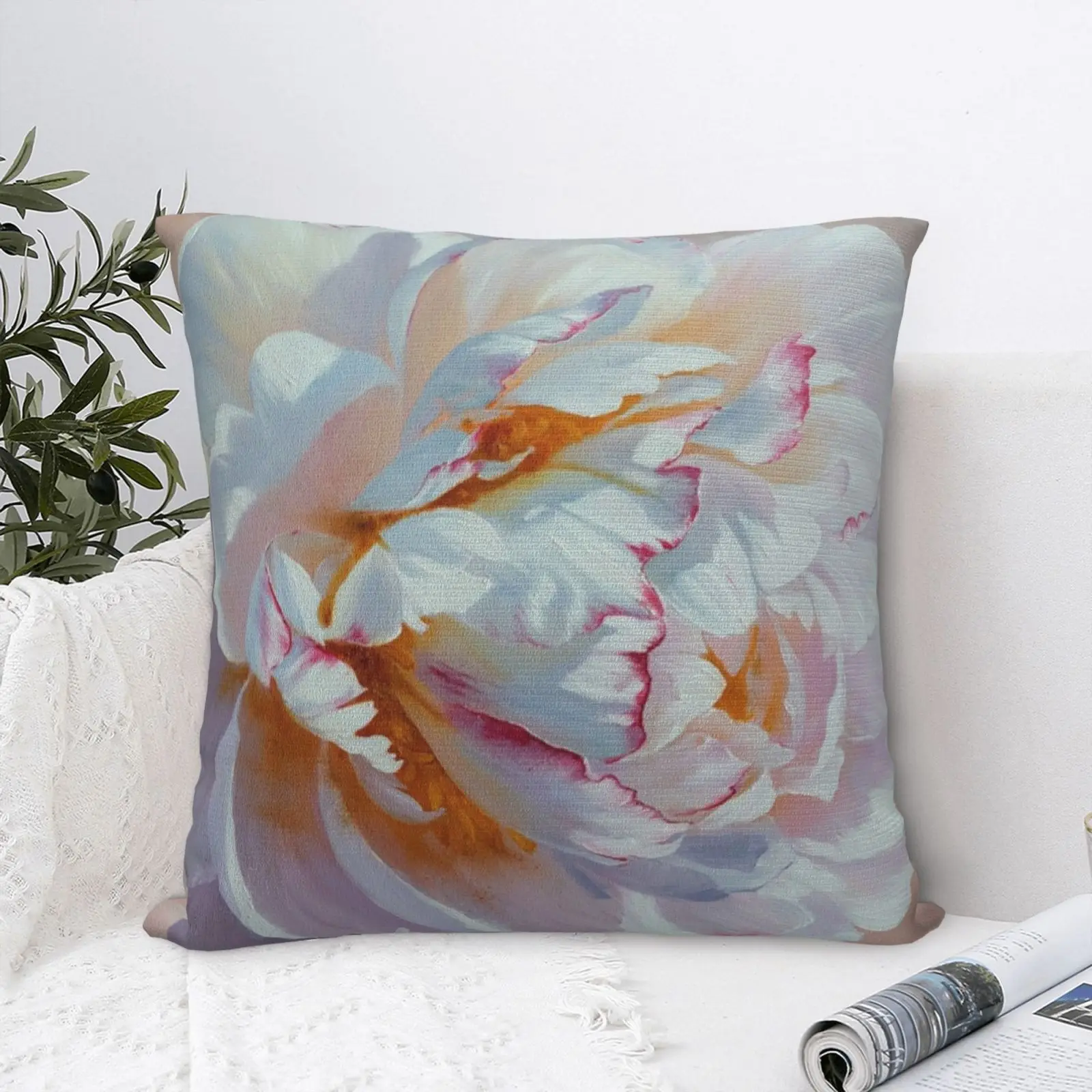 

Flower Oil Painting 14+ Pillow Case Modern Modern Decorative Living Room Big Pillowcases Pillow Covers Decorative Pillow Cover