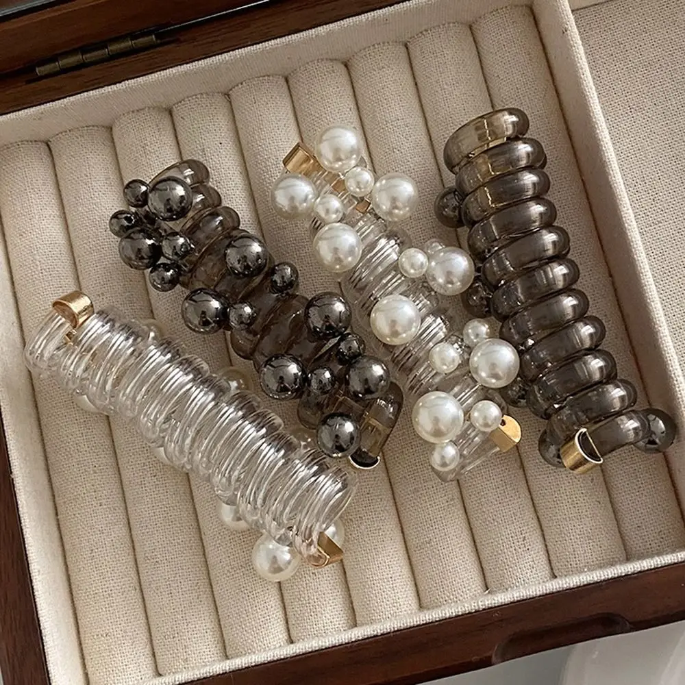 Бусины телефонная линия веревка для волос прямой корейский стиль прозрачный