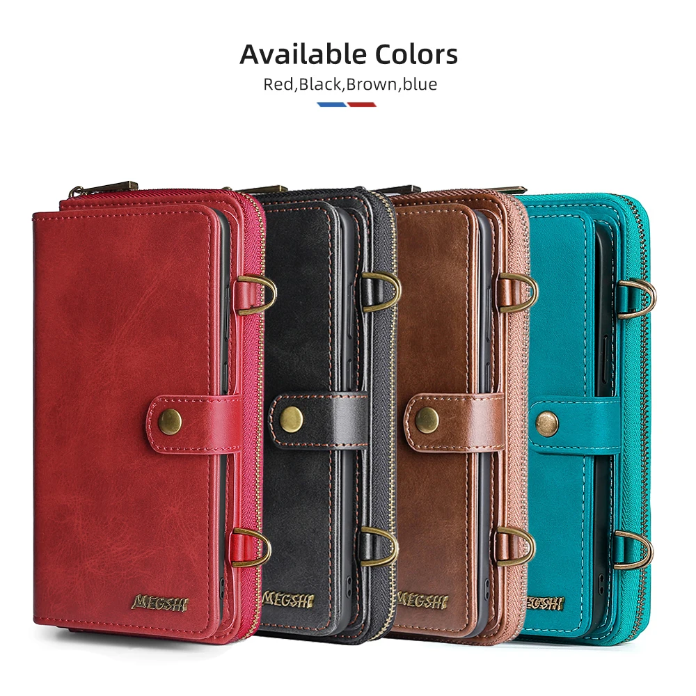 Detachable Wallet Phone Case For Samsung Galaxy S9 S10 S21 S22 S23 S20FE S21FE A10 A12 A20 A30 A31 A32 A50 A52 A53 A70 A72 A73