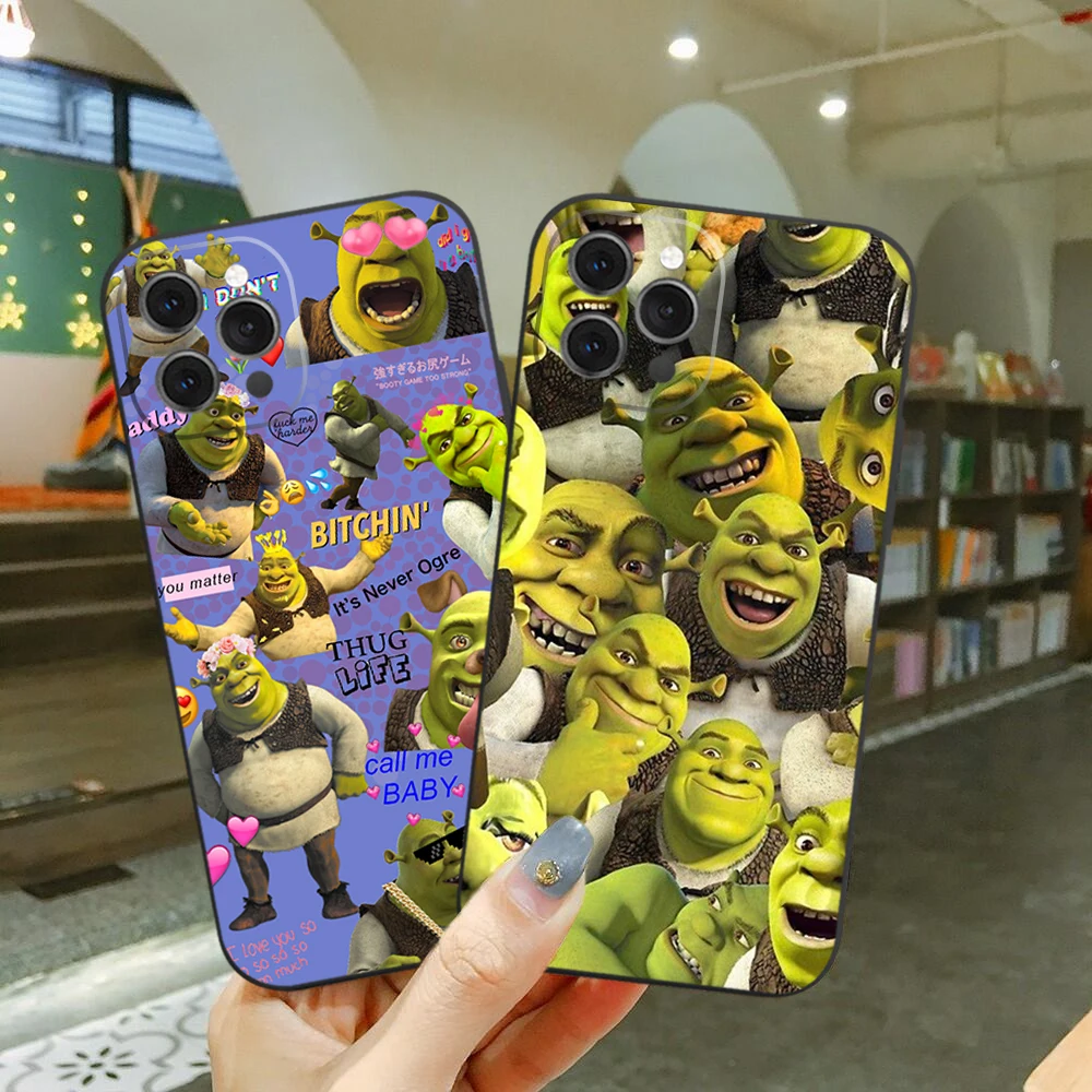 

Cartoon Moive Shrek Coon Luxury Anti-fall Soft TPU Phone Case For iPhone 13 11 Pro XS Max 12 Mini X XR 7 8 Plus SE2020 SE2 Cover