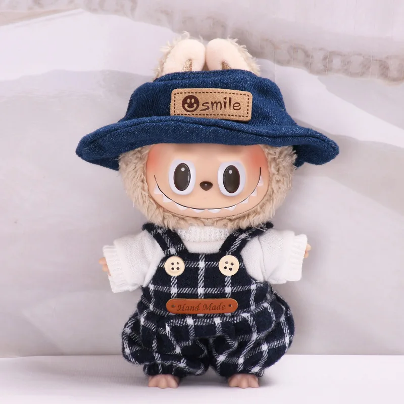 17 см Kawaii мини плюшевая кукла аксессуары для одежды Корея Kpop Exo Labubu Idol клетчатый