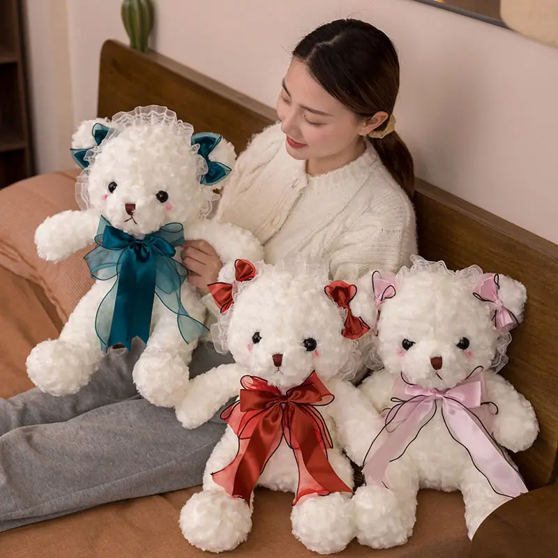 

30CM Cute Arrive Lovely Teddy Bear Plush Toys Stuffed Soft Animal with Clothes Kawaii Dolls for Kid Baby Children Valentine Gift