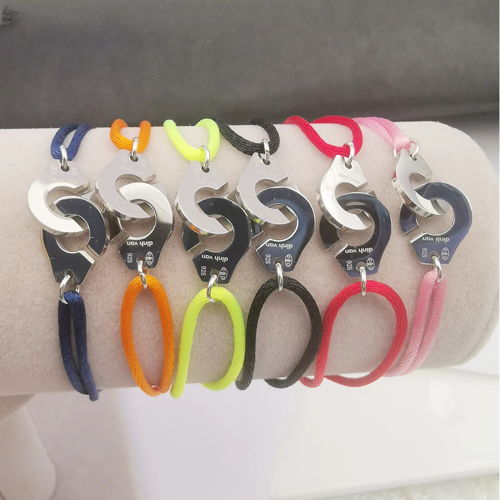 

Stainless Steel Handcuff Bracelet Women Bracelet Adjusstable Lace Up Rope Bracelet Menottes Bijoux Corde