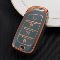 tpu gold edge car remote key case cover bag shell for changan cs85 cs35 plus cs25 cs95 cs85 fob holder auto key protector