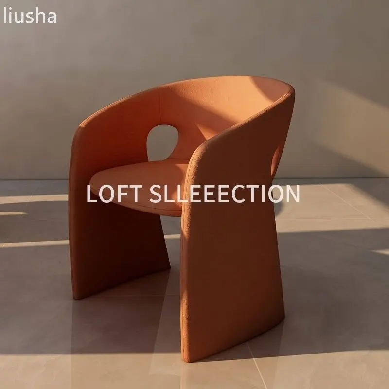 

Dining chair high-value light luxury hotel beauty salon minimalist model room arc reception and negotiation chair vanity chair