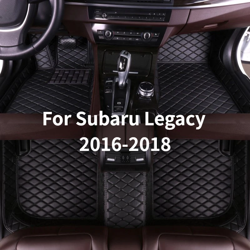 

Кожаные автомобильные коврики на заказ, подходят для Subaru Legacy 2016-2018, оригинальные подкладки для ног, внутренние подкладки для ног