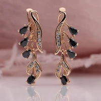 1 pair ear drop all match gift exquisite cubic zirconia lop earring women earring for anniversary