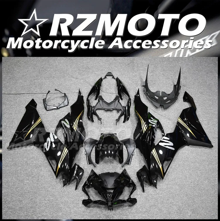 

Стильный новый комплект обтекателей из АБС-пластика, подходит для Kawasaki Ninja ZX-6R ZX6R 636 2019 2020 2021 19 20 21, черный комплект кузова
