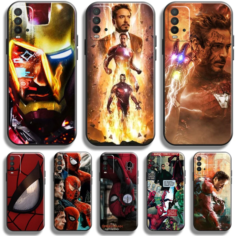 

Avengers Iron Man Spiderman Case For Xiaomi Redmi Note 10 10S 10T 9 9S 9T 8 8T Pro For Redmi 10 9 9T 9A 9C 8 8A Phone Case