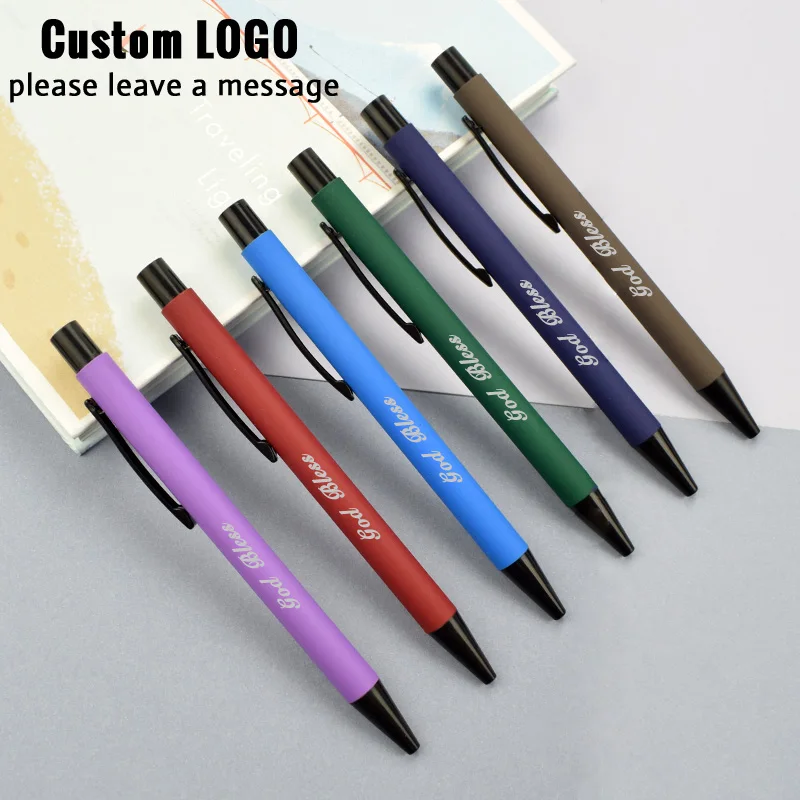 

Press The Aluminum Rod Metal Spray Ballpoint Pen To Customize The Logo Business Advertising School Office Student Stationery