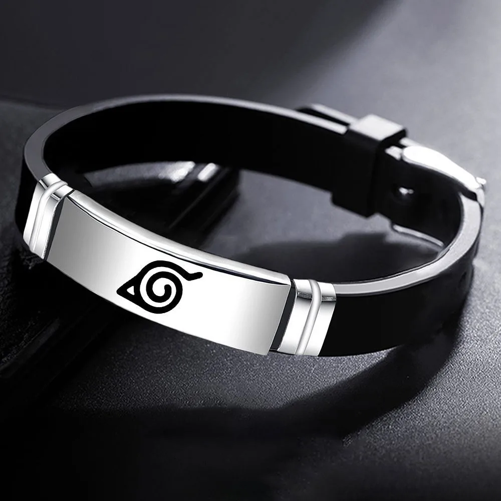 Регулируемый браслет с аниме Наруто, браслет Akatsuki Uchiha Itachi, армированная ниндзя, браслет для взрослых, реквизит для детей, подарок на Хэллоуин