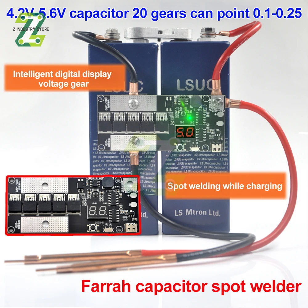 

K13 маленький портативный DIY 5 В Фарад конденсаторы комплект для точечной сварки плата управления печатной платой 18650 батарея точечная сварочная машина