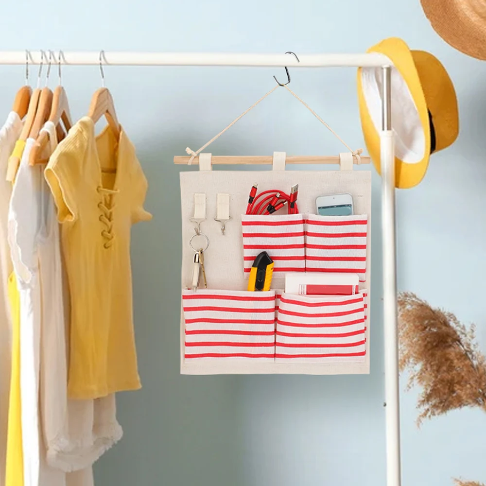 

Flamingo Pattern Storage Hanging Bag Sock Shoe Underwear Wardrobe Sundries Clothes Organizer Cosmetics Toys Wall Mounted Pouch