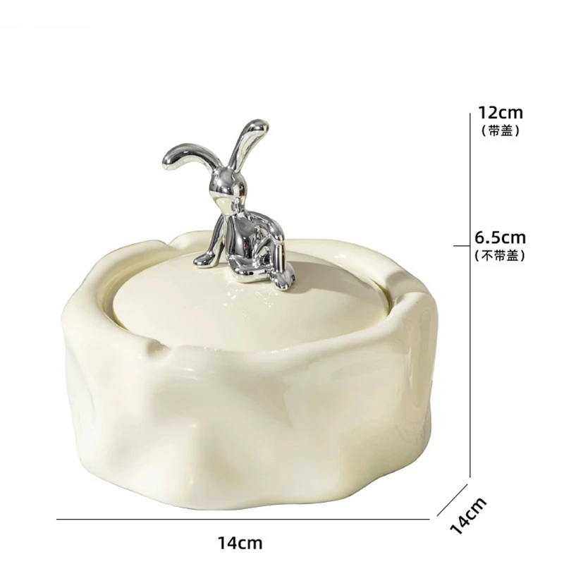 Роскошная пепельница с кроликом украшение для гостиной анти-летая пепель