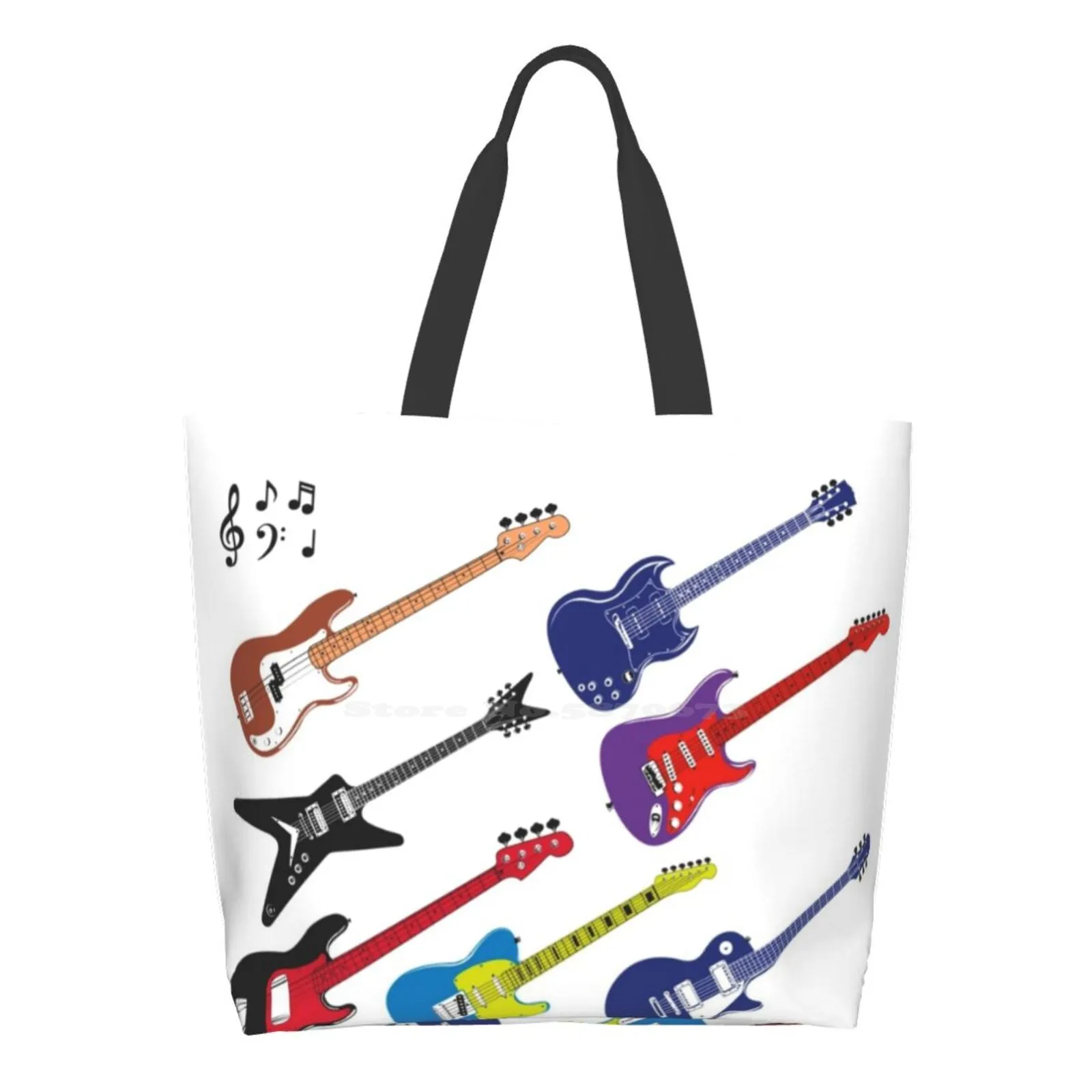 

Великолепный дизайн, многоразовая сумка для покупок, большая сумка-тоут, электрогитара, музыкант