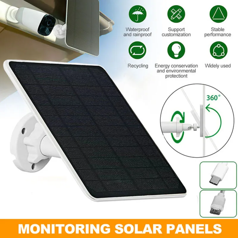 Solar Charging Panel for Upgraded Intelligent Monitoring Intelligent Doorbell Smart Devices Video Doorbell Security Camera
