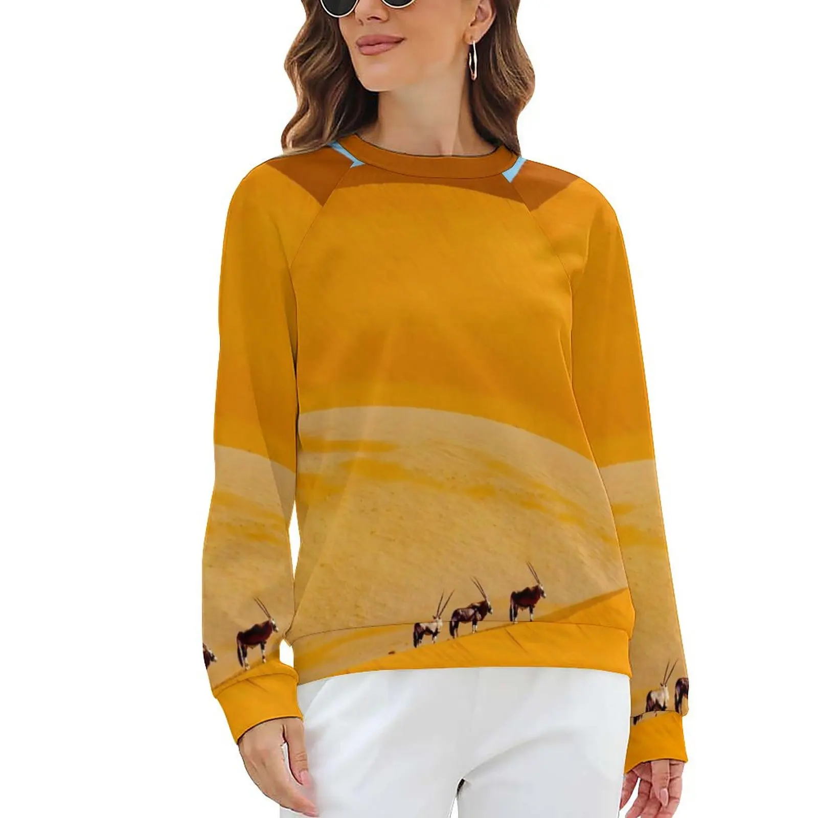 

Свитшот женский с длинным рукавом, в стиле кэжуал