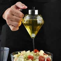 diamond glass olive oil dispenser bottle for kitchen with holder baking spray honey can bbq accessories storage supplies