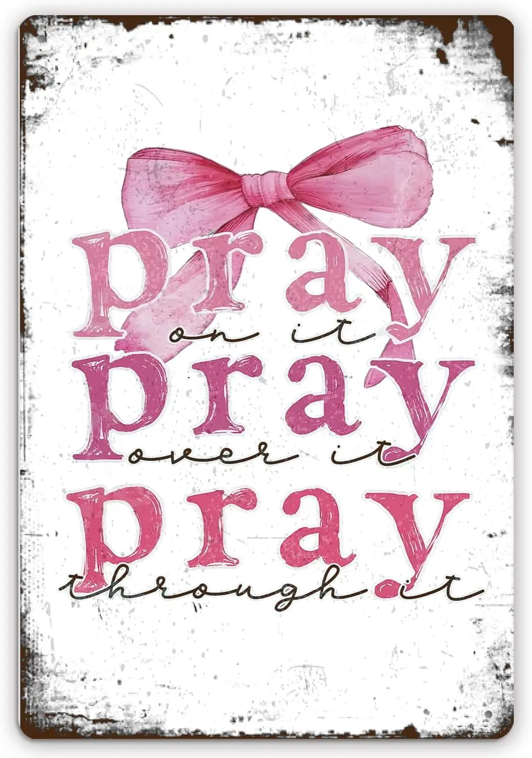 BerCke Ретро Лук Metl Sgns Chrstms Wnter Decortve Wll Pry Coquette Bow Ornament For Outdoor Holdy Home Clsroom Decorto