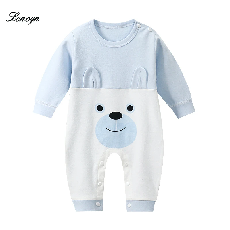 Baby One-Piece Clothes Long Sleeve Pure Cotton Climbing Clothes Spring And Autumn