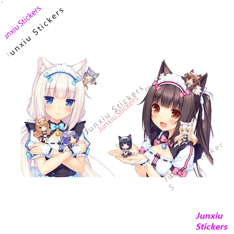 

Fashion Anime Girls Nekopara Vanilla Chocola Car Windshield Sticker Apple Macbook SUV Fine Decal Decor Graphic PVC15x9cm