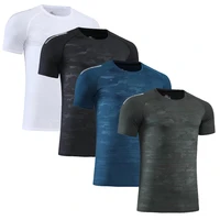 quick dry men running t shirts gym fitness workout jogging sports short sleeve top compression sportswear male tee breathable