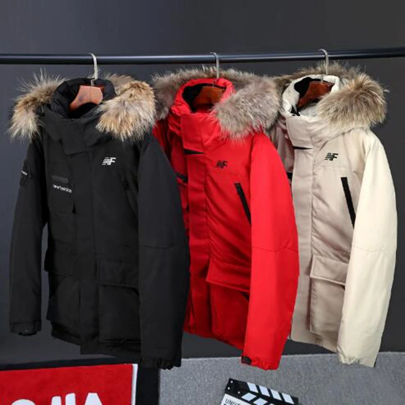 

Large size loose coat Men Winter Jacket Men Hooded Duck Down Jacket Male Windproof Parka Thick Warm Overcoat coats