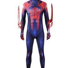 2099 Cosplay Costume Miguel O'Hara Cosplay Costume Adult Men Jumpsuit Superhero Zentai Halloween Carnival Suit 