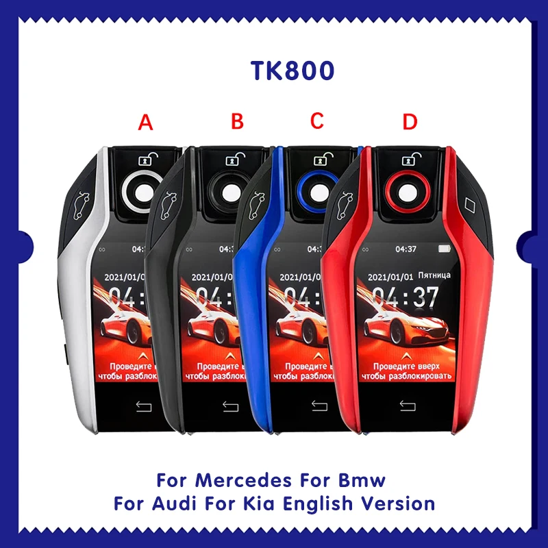 

Умный Автомобильный ключ CN113 TK800 с ЖК-дисплеем, модифицированный универсальный дистанционный ключ для Land Rover/Cadillac/BMW/Ford/Mazda/Toyota/Porsche
