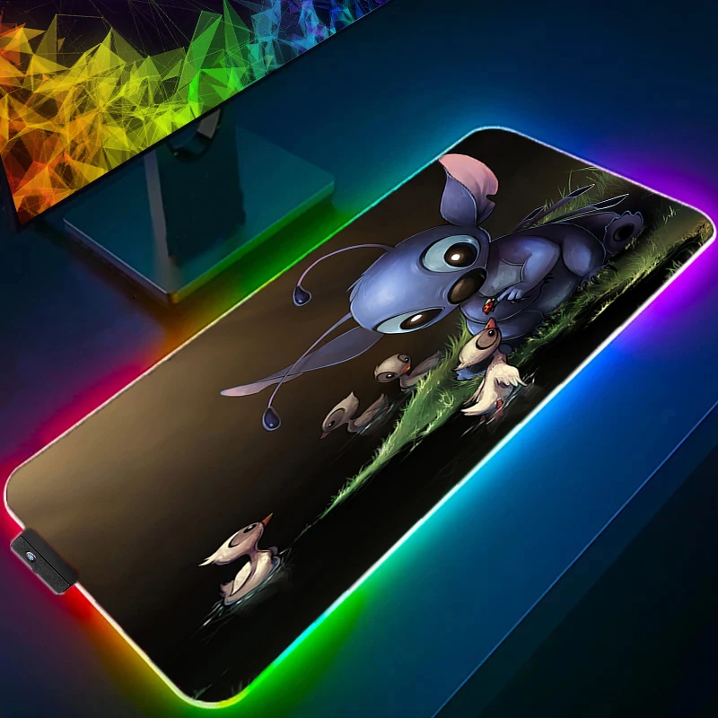 

Стич коврик для мыши геймерский планшетофон для мыши большой Rgb XL игровая клавиатура Коврик для мыши с подсветкой Настольный коврик